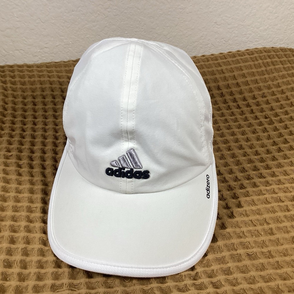 Adidas Adizero Strapback Hat White One Size Adjustable Climacool Tennis Running